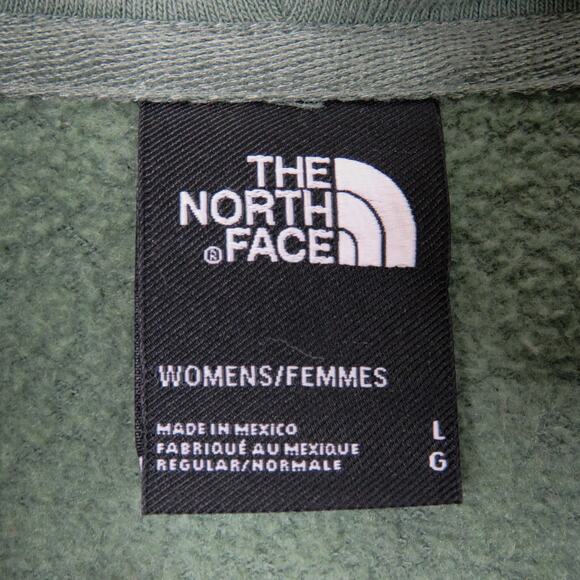 The North Face Half Dome Pullover Hoodie Women's Green Logo Sweatshirt Large - Picture 5 of 8